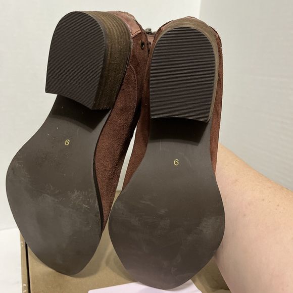 JOURNEE SIGNATURE Womens Brown Ankle Stitch Detail Arika Leather Booties 9 - Picture 11 of 11